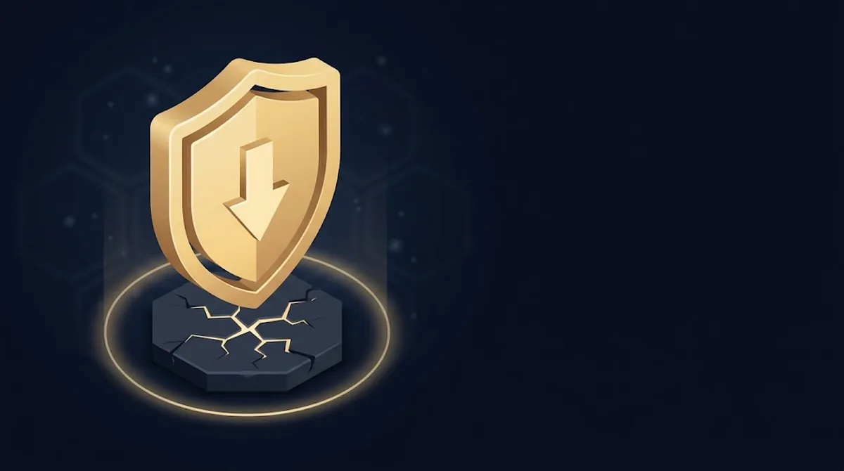 Khiên vàng chặn tệp cài đặt giả mạo khi người dùng tải app Bo88bet